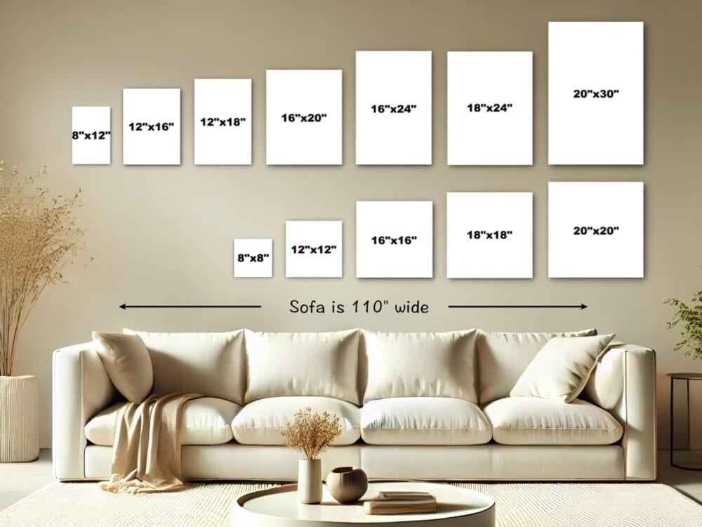 canvas prints sizes