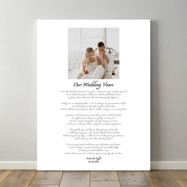 Canvas picture with text