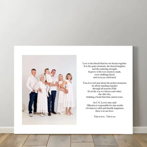 Canvas prints with text