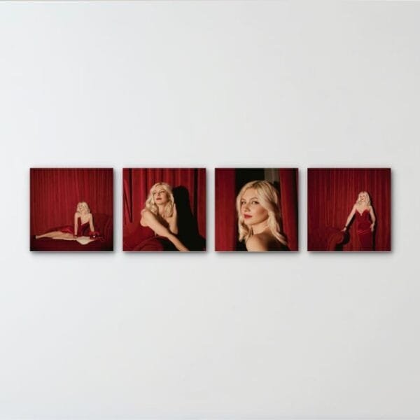 Four piece wall art canvas