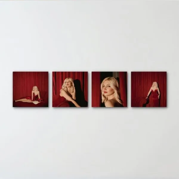 Four piece wall art canvas