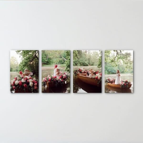 Four split canvas wall art