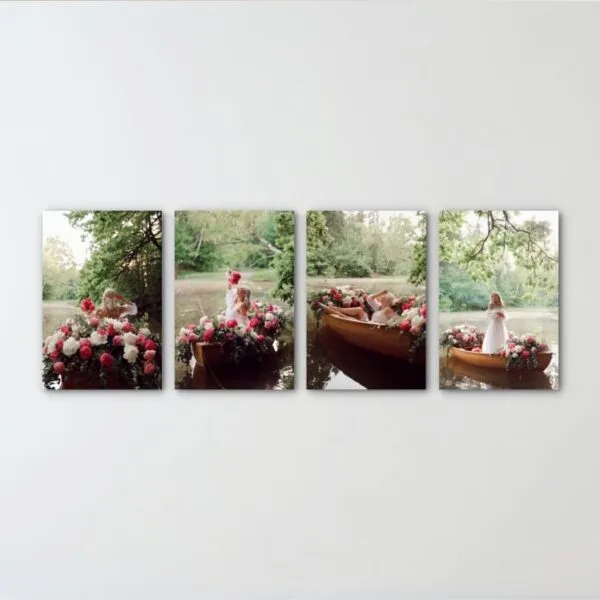 Four split canvas wall art