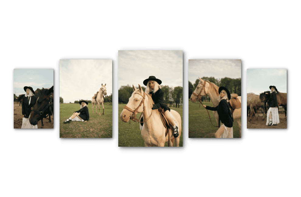 5 panel canvas wall art