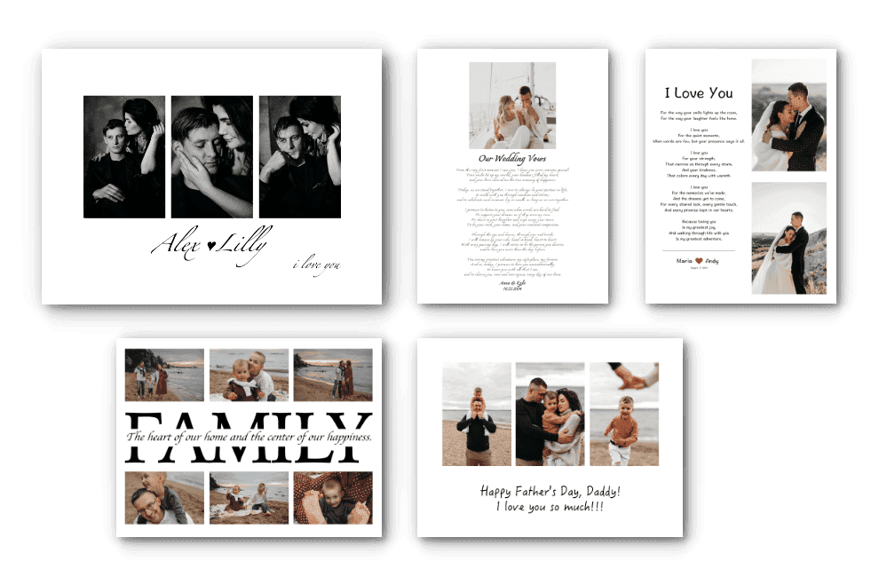 Custom canvas prints with words