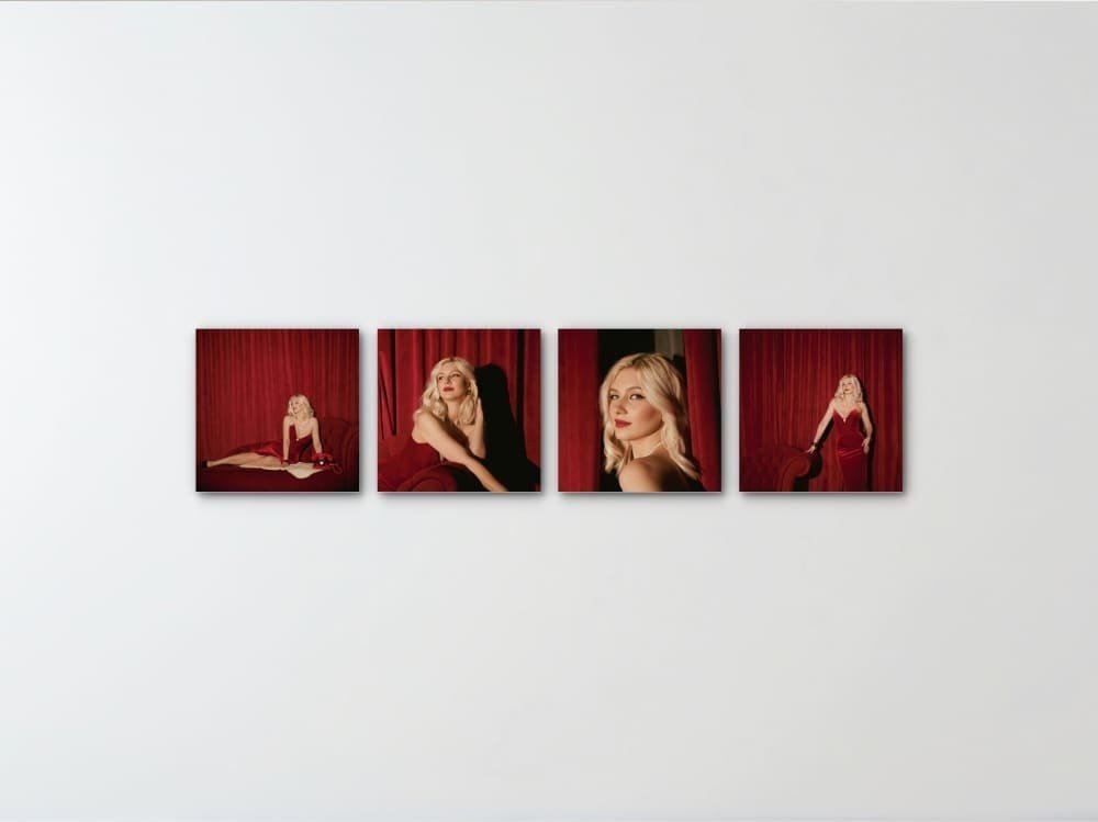 Four piece wall art canvas