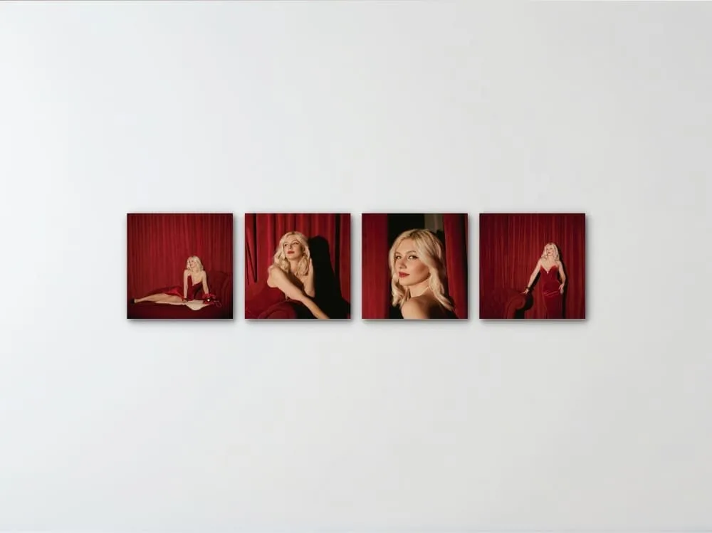 Four piece wall art canvas