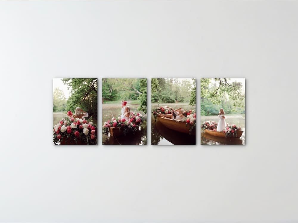 Four split canvas wall art